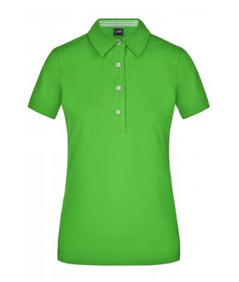 Damen Ladies' Plain Polo Lime-green/lime-green-white 8217